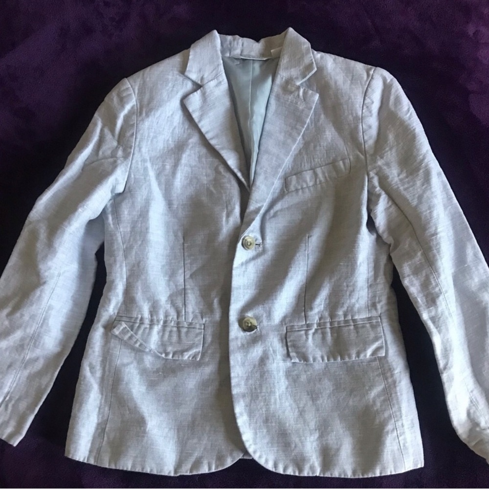 Janie and Jack Light Gray Linen Blazer - NWOT Size 10